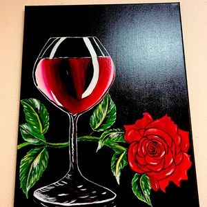 Painting Red champagne